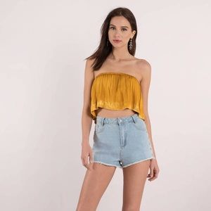 Blue Life Dancing Queen Crop Top Frills M